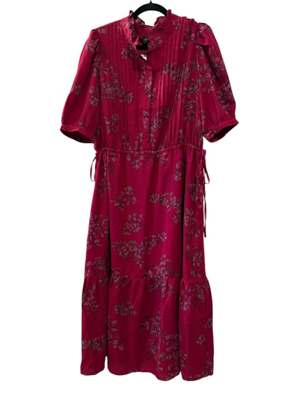 Burgundy Flower Dress